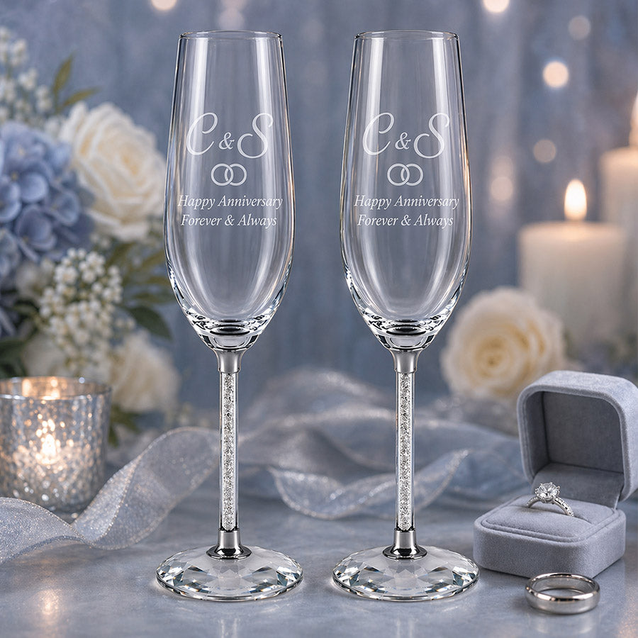 Glitter Champagne Flutes