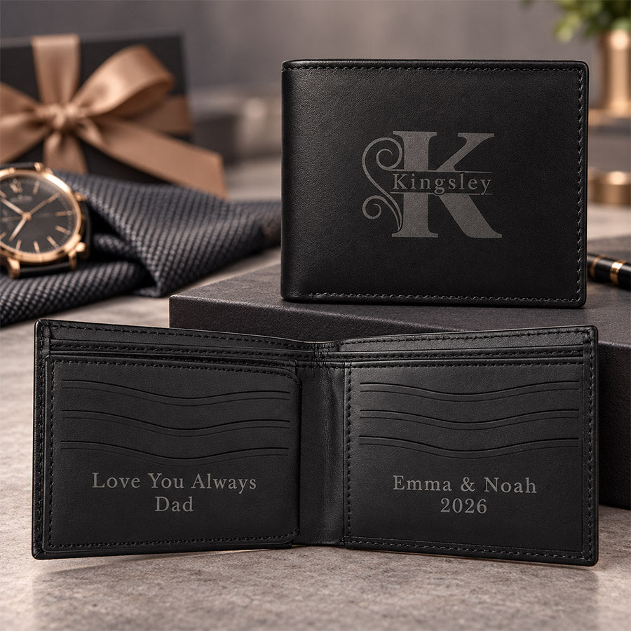 Heritage Personalized Leather Bifold Wallet