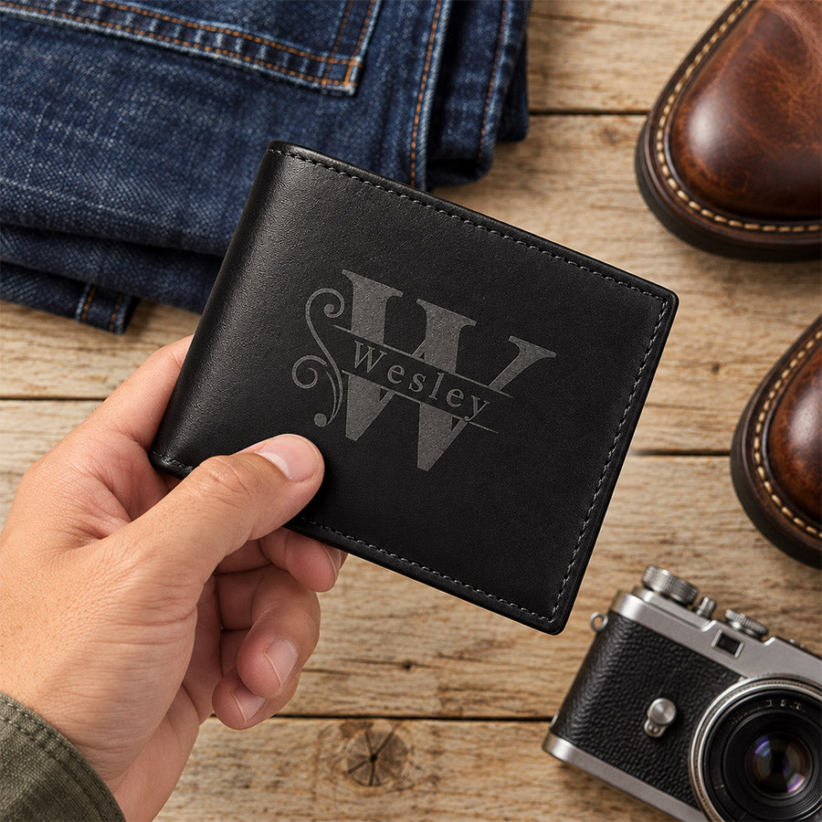 Heritage Personalized Leather Bifold Wallet