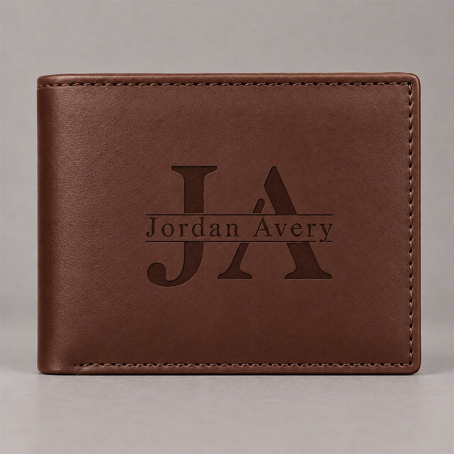 Heritage Personalized Leather Bifold Wallet