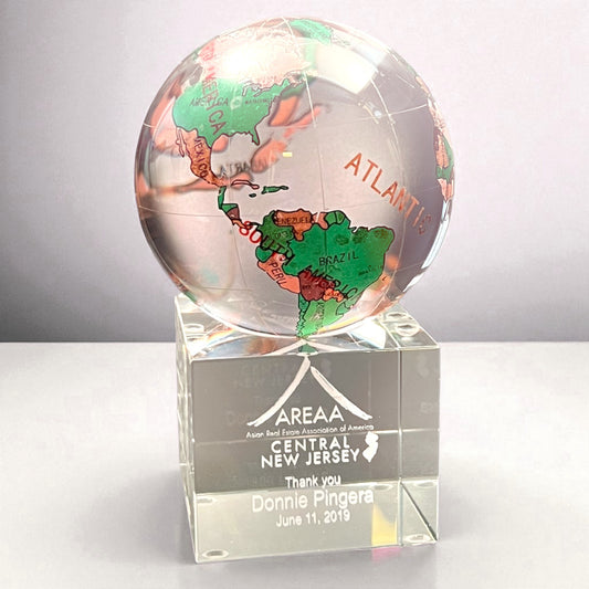 Color Crystal Globe on Base