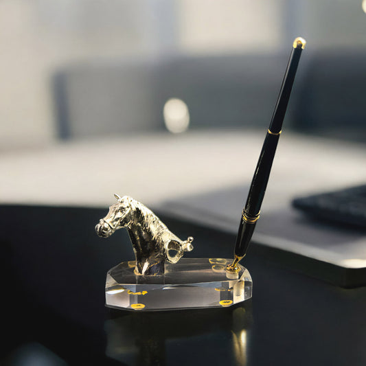 Horsehead on Crystal with Pen